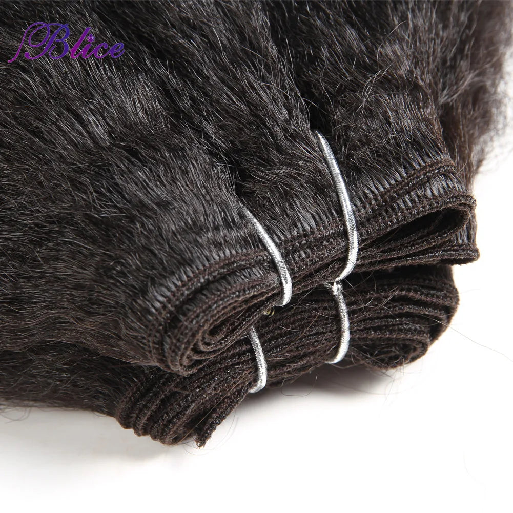 Blice Synthetic Yaki Straight Hair Bundles 10-24inch Super Hair Weaving Pure Color Sew In Hair Extensions 100g Per Piece
