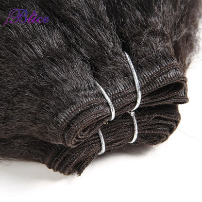 Blice Synthetic Yaki Straight Hair Bundles 10-24inch Super Hair Weaving Pure Color Sew In Hair Extensions 100g Per Piece