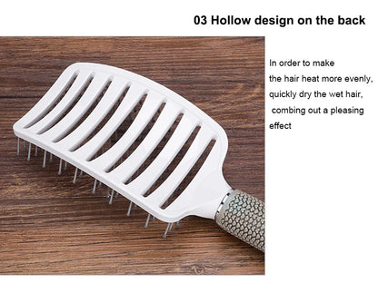 Hair Scalp Massage Comb Nylon Hairbrush Anti-Static Wet Curly Detangle Hair Brush Girls Salon Hairdressing Styling Brush Tool