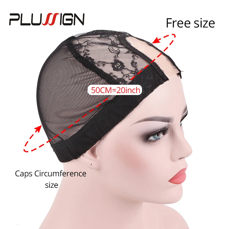 U Part Wig Caps For Making Wigs Breathable Hair Net Wig Accessories Plussign Professional Wig Making Tools Dome Cap
