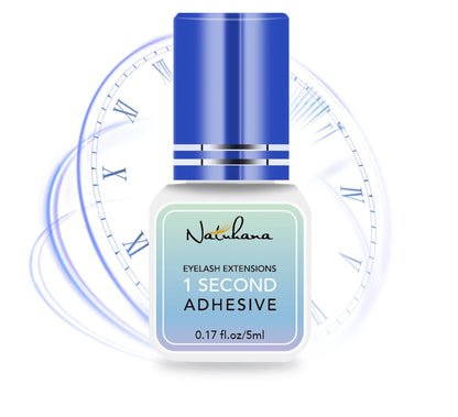 NATUHANA Black/Clear Eyelash Extension Glue 2-3s Fast Dry Sensitive Eye Individual Strong False Lashes Glue Adhesive MakeupTools