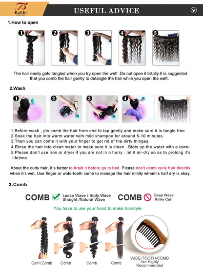 Human Hair Bundles with 13x4 Lace Frontal Closure Straight Pre-Plucked Transparent Lace 60g/pc Black Hair Bundle BOBBI