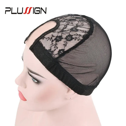 U Part Wig Caps For Making Wigs Breathable Hair Net Wig Accessories Plussign Professional Wig Making Tools Dome Cap