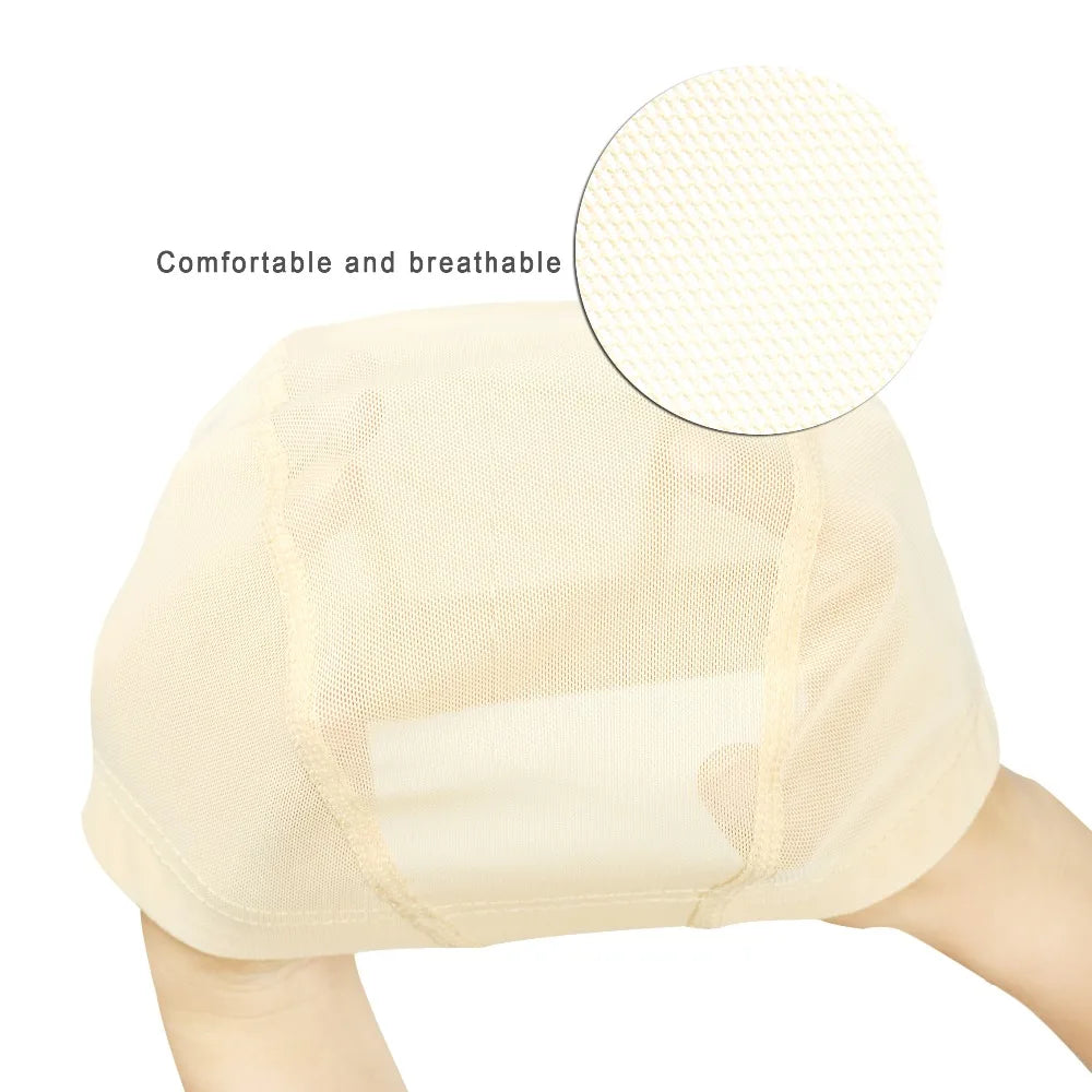 1 Pc Mesh Dome Cap for Making Wigs Easier Sew In Hair Stretchable Weaving Cap Elastic Nylon Breathable Mesh Net hairnet