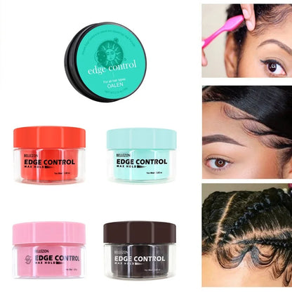 Hair Wax Cream Hair Edge Control Hair Fixative Gel 4 Colors Broken Hair Finishing Hair Styling Cream Finishing Anti-Frizz Tools