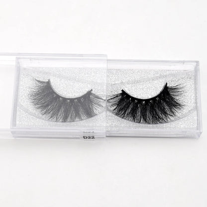 Visofree Mink Eyelashes 3D Mink Lashes Thick Crisscross Winged Eyelashes Cruelty Free Mink 1 Pair/box False Lashes D22