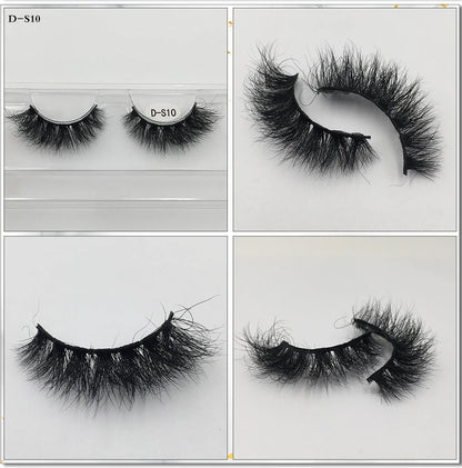 3D Mink Lashes 10-100 Pairs Real Mink Wholesale Makeup Eyelashes Vendor False Eyelash Extension Supplies Natural Full Fake Lash