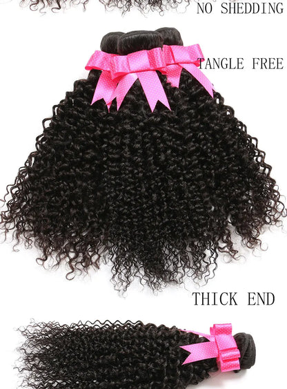 DreamDiana Mongolian Kinky Curly Hair Bundles Ombre Curly Hair 3/4 Bundles T1B/30 Remy Afro Kinky Curly Bundles 100% Human Hair