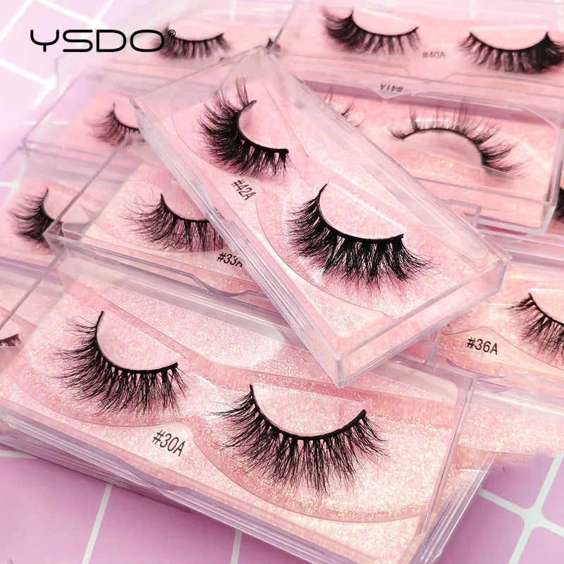 YSDO 1 pair cross mink eyelashes soft real 3d lashes maquiagem false eyelashes dramatic wispy lashes makeup cilios faux cils