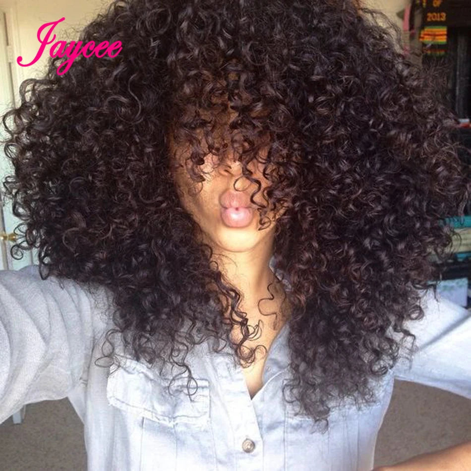 12A Mongolian Kinky Curly Hair Extensions 1/3 Bundles Deal Human Hair Weave Tissage Cheveux Humain Hair Extensions 100g/PC