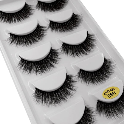 5 Pairs 3d mink eyelashes eyelash extension natural false eyelashes volume dramatic 3d lashes maquillaje mink cilios makeup tool