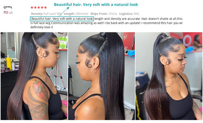 Allove Full Lace Human Hair Wig  Transparent Lace Frontal Wig Bone Straight Lace Front Wig Brazilian Remy Hair Wigs