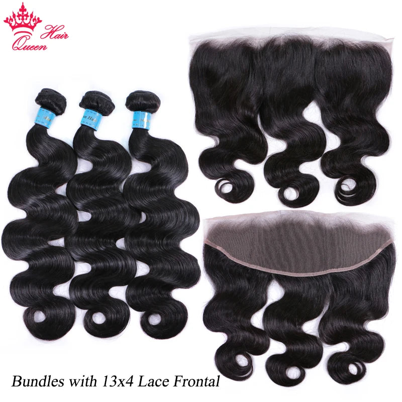 Cambodian Body Wave Raw Hair Bundle With HD Invisible Undetectable Lace Closure 100% Human Hair Bundles with Frontal Queen Hair