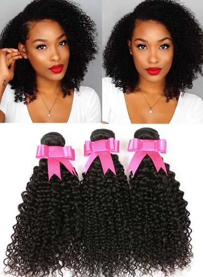 DreamDiana Mongolian Kinky Curly Hair Bundles Ombre Curly Hair 3/4 Bundles T1B/30 Remy Afro Kinky Curly Bundles 100% Human Hair