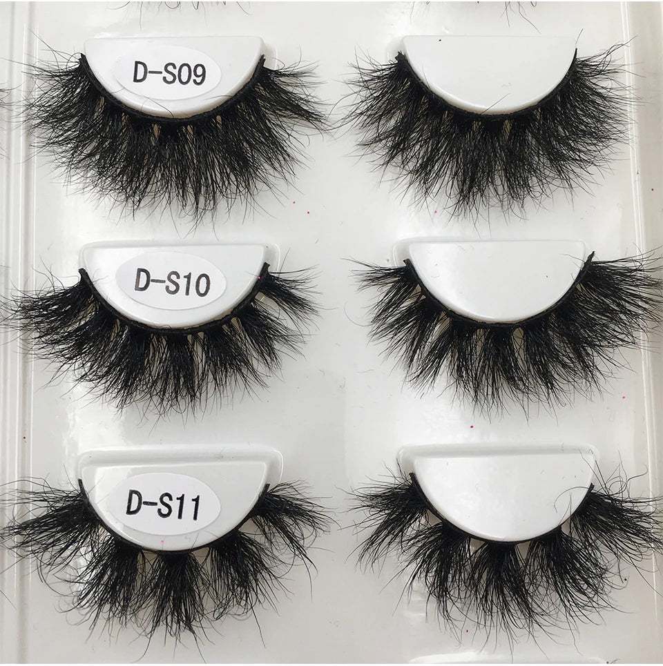 3D Mink Lashes 10-100 Pairs Real Mink Wholesale Makeup Eyelashes Vendor False Eyelash Extension Supplies Natural Full Fake Lash