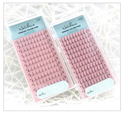 NATUHANA 3D 4D 5D 6D False Lashes Premade Russian Volume Fans Individual Faux Mink Pre made Volume Fans Eyelash Extensions