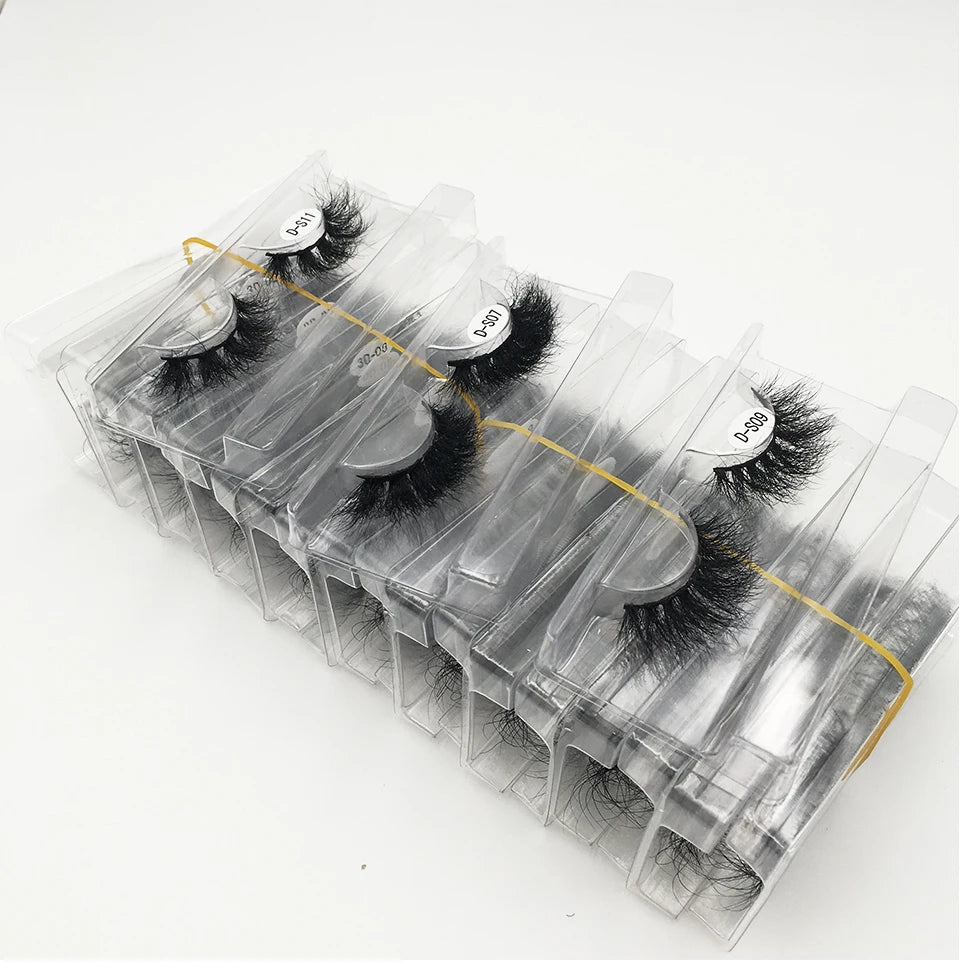 3D Mink Lashes 10-100 Pairs Real Mink Wholesale Makeup Eyelashes Vendor False Eyelash Extension Supplies Natural Full Fake Lash