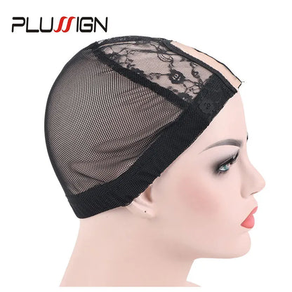 U Part Wig Caps For Making Wigs Breathable Hair Net Wig Accessories Plussign Professional Wig Making Tools Dome Cap