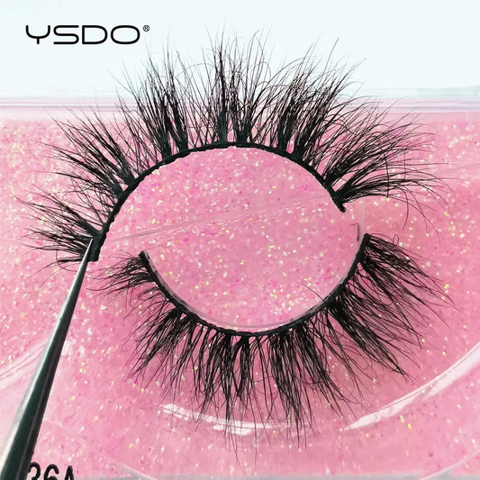 YSDO 1 pair cross mink eyelashes soft real 3d lashes maquiagem false eyelashes dramatic wispy lashes makeup cilios faux cils
