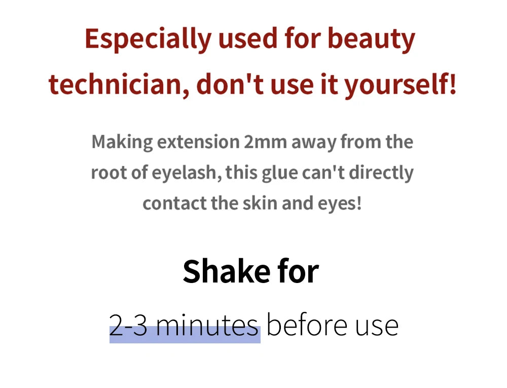 NATUHANA Black/Clear Eyelash Extension Glue 2-3s Fast Dry Sensitive Eye Individual Strong False Lashes Glue Adhesive MakeupTools