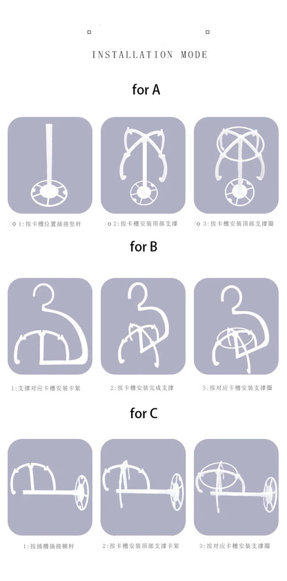 Multifunctional Adjustable Wig Stand Plastic Hat Display Wig Head Holders Portable Folding Wig Stable Tools