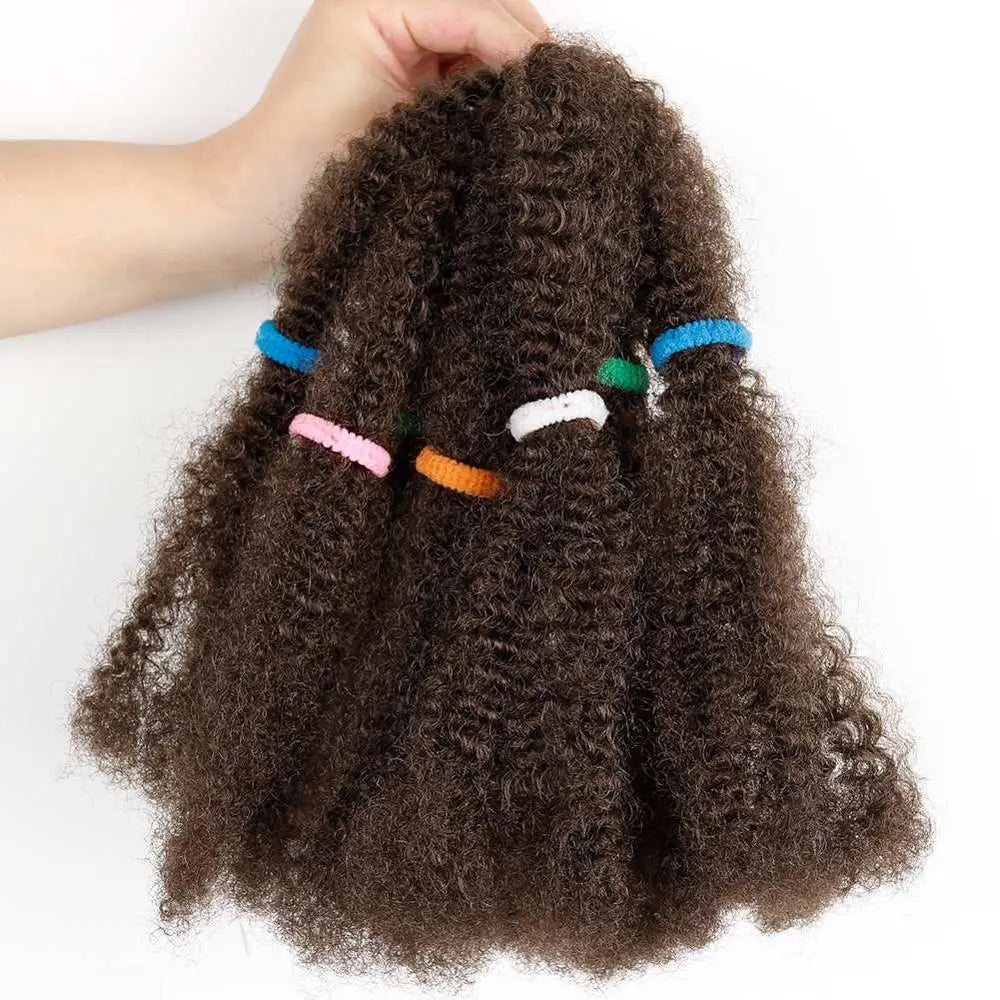 Braids Hair Afro Kinky Bulk Afro Curly Synthetic Hair Short 12" Crochet Braiding Hair Extensions For American African Women