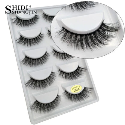 5 Pairs 3d mink eyelashes eyelash extension natural false eyelashes volume dramatic 3d lashes maquillaje mink cilios makeup tool