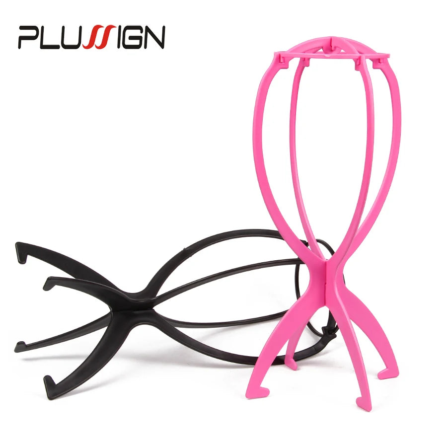 Wig Stands Plastic Hat Display Wig Head Holders Wig Hanger For Multiple Wigs 17x34Cm Portable Folding Wig Stand 1pcs Wig Holder
