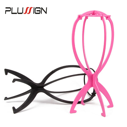 Wig Stands Plastic Hat Display Wig Head Holders Wig Hanger For Multiple Wigs 17x34Cm Portable Folding Wig Stand 1pcs Wig Holder