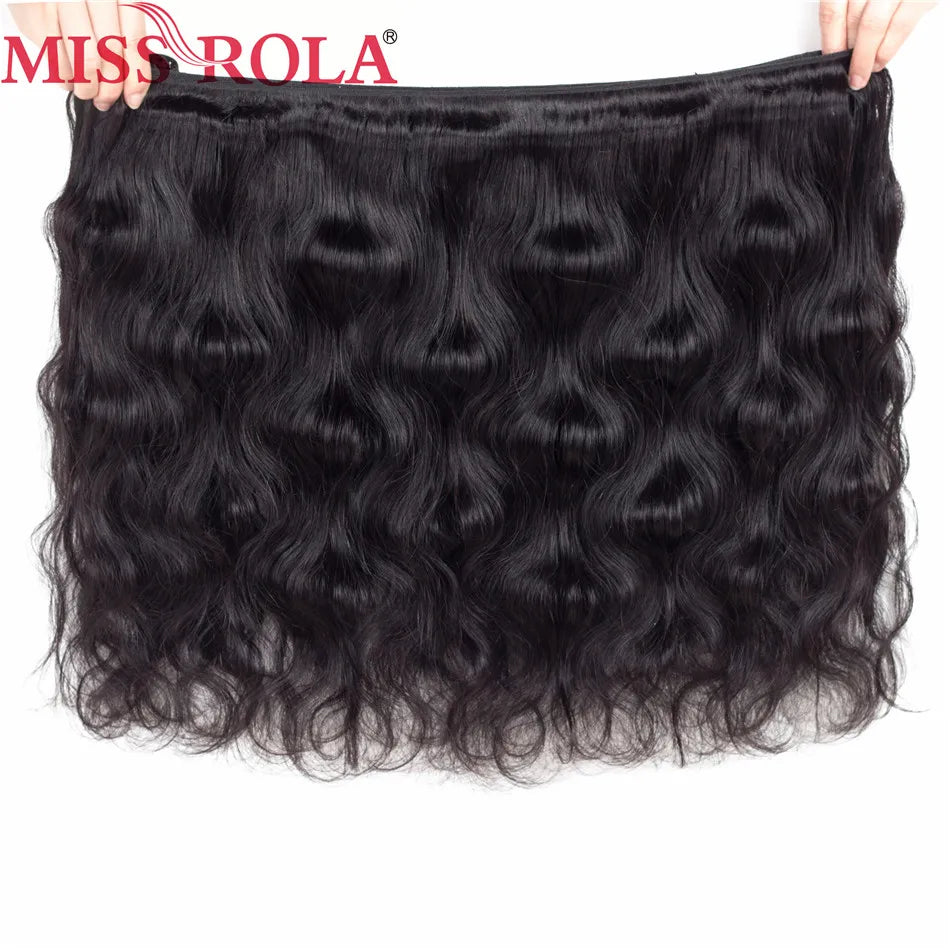 Miss Rola Peruvian Hair Body Wave 3 Bundles Natural Color 8-30 Inchs 100% Human Hair Extension Remy Hair Weaving Double Wefts