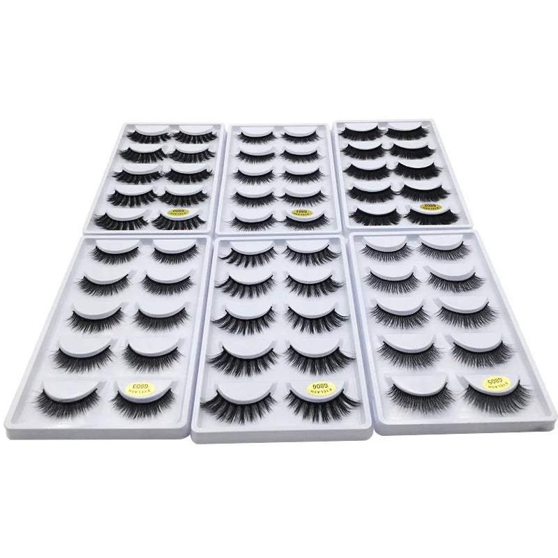 5 Pairs 3d mink eyelashes eyelash extension natural false eyelashes volume dramatic 3d lashes maquillaje mink cilios makeup tool