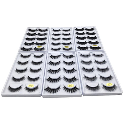 5 Pairs 3d mink eyelashes eyelash extension natural false eyelashes volume dramatic 3d lashes maquillaje mink cilios makeup tool