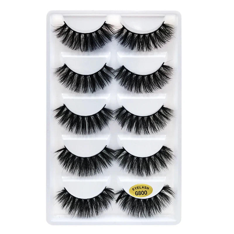 5 Pairs 3d mink eyelashes eyelash extension natural false eyelashes volume dramatic 3d lashes maquillaje mink cilios makeup tool