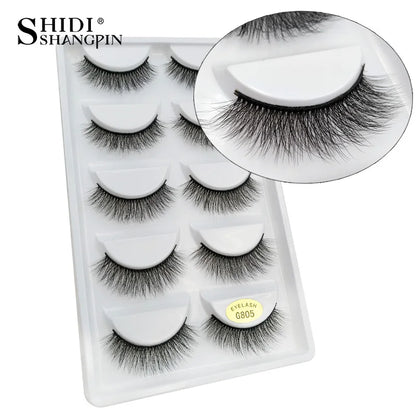 5 Pairs 3d mink eyelashes eyelash extension natural false eyelashes volume dramatic 3d lashes maquillaje mink cilios makeup tool