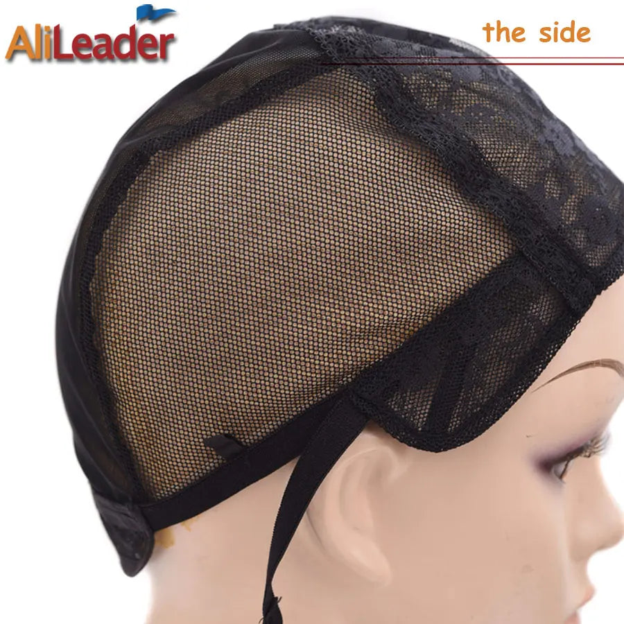 Alileader Adjustable Wig Caps For DIY Wig S/L/XL Base Cap Black Weaving Wig Tools Cap Lace Wig Caps Weave Cap For Making a Wig