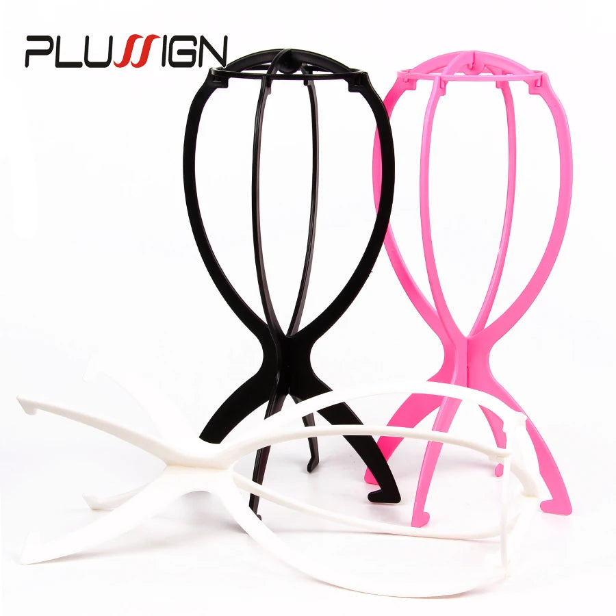Wig Stands Plastic Hat Display Wig Head Holders Wig Hanger For Multiple Wigs 17x34Cm Portable Folding Wig Stand 1pcs Wig Holder