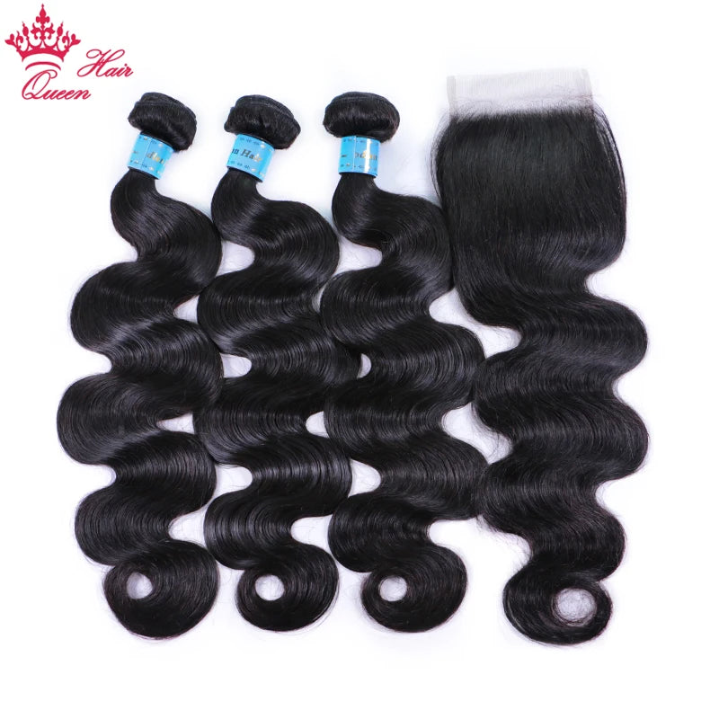 Cambodian Body Wave Raw Hair Bundle With HD Invisible Undetectable Lace Closure 100% Human Hair Bundles with Frontal Queen Hair