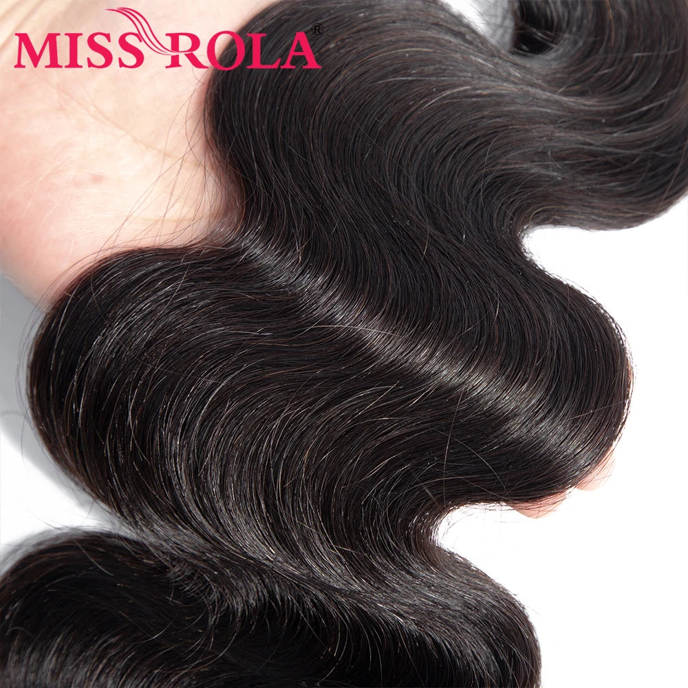 Miss Rola Peruvian Hair Body Wave 3 Bundles Natural Color 8-30 Inchs 100% Human Hair Extension Remy Hair Weaving Double Wefts