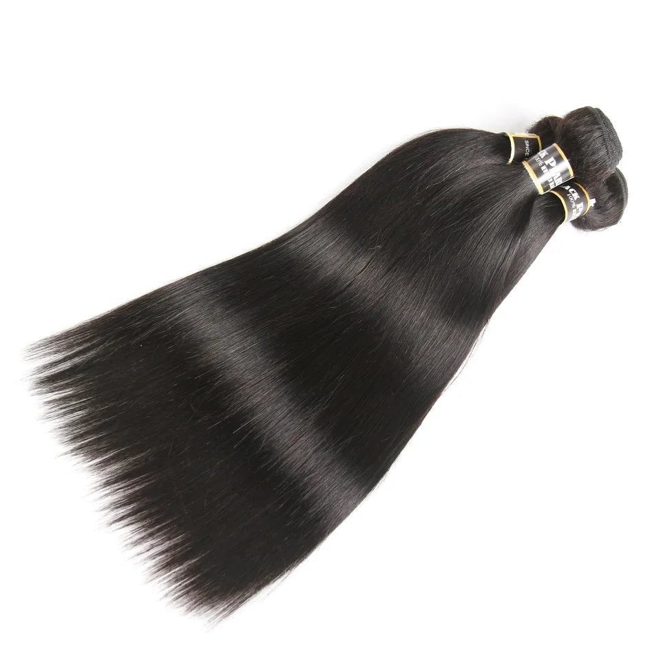 Straight Bundles Human Hair 22 24 26 Inch 12A Brazilian Virgin Human Hair Bundles Straight Hair 100% Unprocessed Human Hair #1B