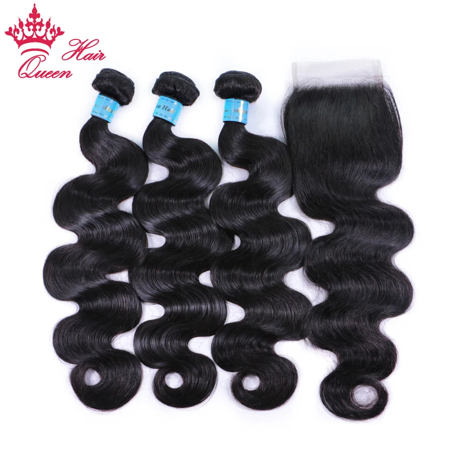 Cambodian Body Wave Raw Hair Bundle With HD Invisible Undetectable Lace Closure 100% Human Hair Bundles with Frontal Queen Hair