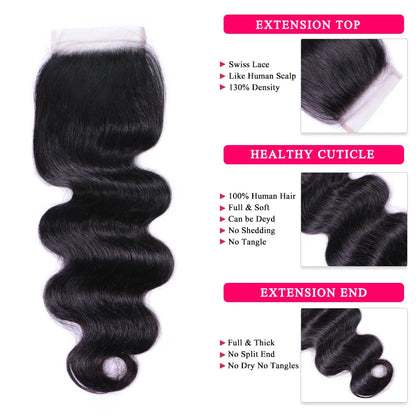 Cambodian Body Wave Raw Hair Bundle With HD Invisible Undetectable Lace Closure 100% Human Hair Bundles with Frontal Queen Hair