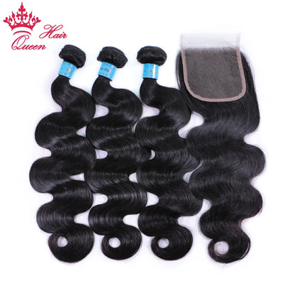 Cambodian Body Wave Raw Hair Bundle With HD Invisible Undetectable Lace Closure 100% Human Hair Bundles with Frontal Queen Hair