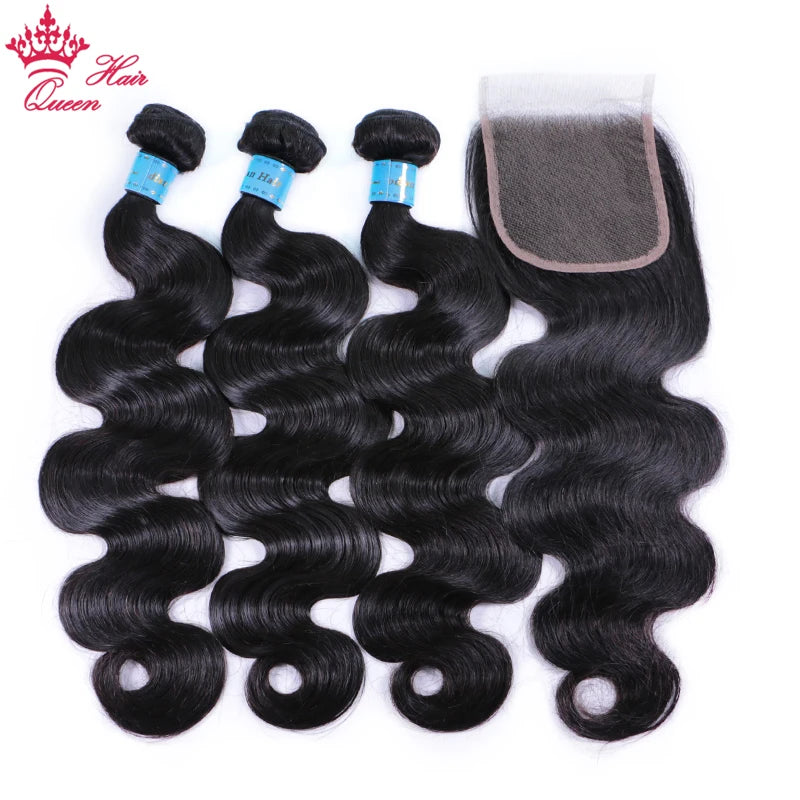 Cambodian Body Wave Raw Hair Bundle With HD Invisible Undetectable Lace Closure 100% Human Hair Bundles with Frontal Queen Hair