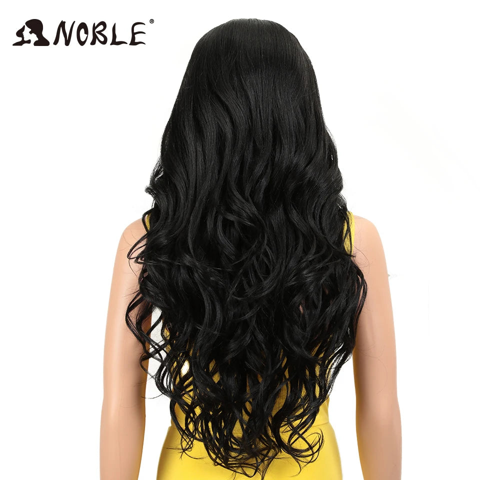 Noble Cosplay Lace Front Wig 30 Inch Lace  Long Wavy 360 0mbre Blonde Wig Red African American Synthetic Wigs For Black Women