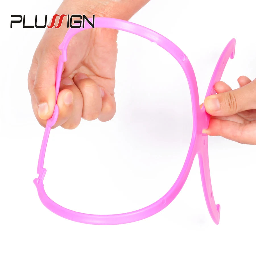 Wig Stands Plastic Hat Display Wig Head Holders Wig Hanger For Multiple Wigs 17x34Cm Portable Folding Wig Stand 1pcs Wig Holder