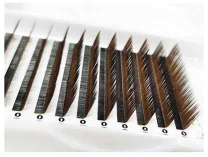 Brown Faux Mink Individual Eyelash Lashes Maquiagem Cilios For Professionals Soft Mink Eyelash Extension
