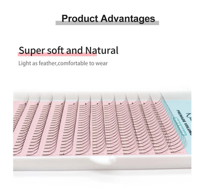 NATUHANA 3D 4D 5D 6D False Lashes Premade Russian Volume Fans Individual Faux Mink Pre made Volume Fans Eyelash Extensions