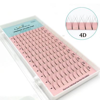 NATUHANA 3D 4D 5D 6D False Lashes Premade Russian Volume Fans Individual Faux Mink Pre made Volume Fans Eyelash Extensions