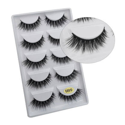 5 Pairs 3d mink eyelashes eyelash extension natural false eyelashes volume dramatic 3d lashes maquillaje mink cilios makeup tool