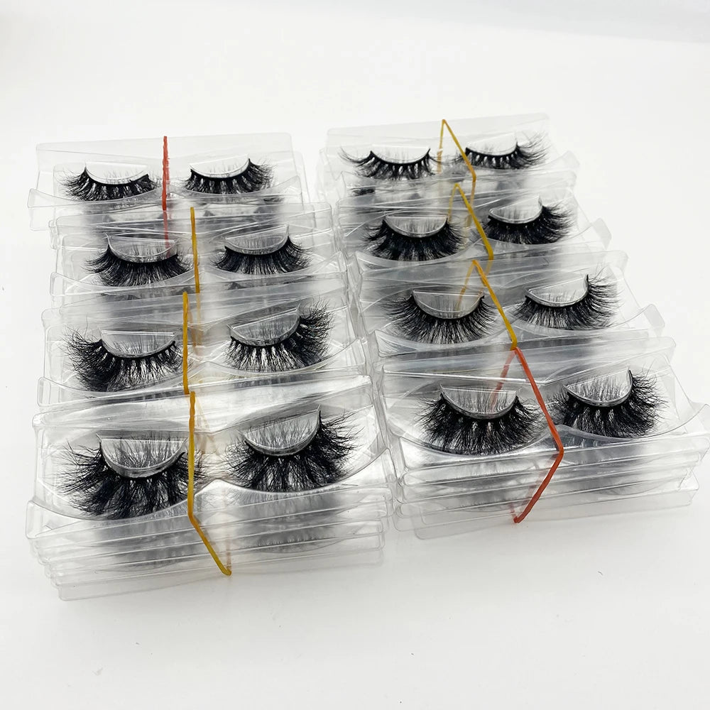 Wholesale Mink Eyelashes 100pcs Dramatic Long Mink Lashes Makeup Full Strip Lashes False Eyelashes 3D Mink Eyelashes Reusable